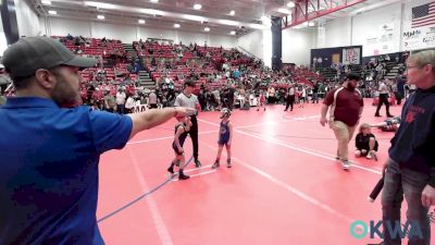 46 lbs Round Of 32 - Kyng Walker, HURRICANE WRESTLING ACADEMY vs Oaklee Stone, Piedmont