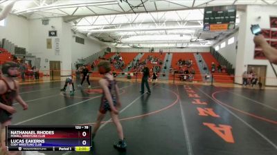 78 lbs Round 2 - Nathanael Rhodes, Powell Wrestling Club vs Lucas Eakerns, Cody Wrestling Club