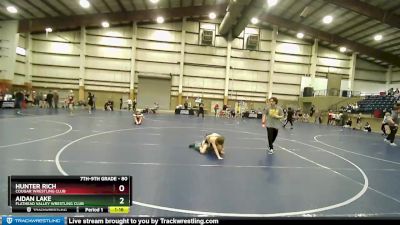 80 lbs Cons. Round 1 - Hunter Rich, Cougar Wrestling Club vs Aidan Lake, Flathead Valley Wrestling Club