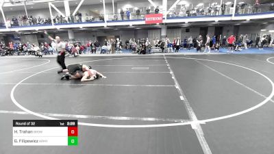 165 lbs Round Of 32 - Harrison Trahan, Brown University vs Gunner Filipowicz, Army Prep