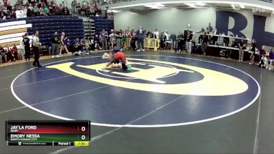 140 lbs. Champ. Round 2 - Jay`la Ford, Bixby vs Emory Nessa, North Kansas City
