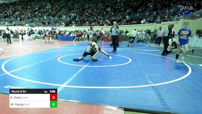 110 lbs Round Of 64 - Kasyn Doss, Comanche Indians vs Mason Young, Blackwell