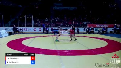 68kg Round 4 - Myla Lawson, Lakehead WC vs Kylee Lubbers, Matmen WC (Kitchener)