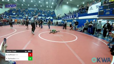 43-46 lbs Quarterfinal - Bodee Coffman, Piedmont vs Remmi Schwahn, Harrah Little League Wrestling