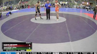 162 lbs Round 3 (4 Team) - August Brunner, Yamhill-Carlton vs Emmanuel Mata, South Umpqua