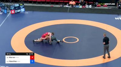 92 kg Semis - Jacob Warner, University Of Iowa vs Jacob Raschka, Missouri Wrestling Regional Training Center