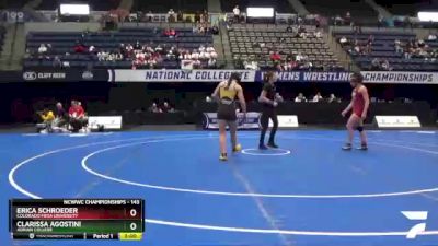 143 lbs Cons. Round 4 - Erica Schroeder, Colorado Mesa University vs Clarissa Agostini, Adrian College