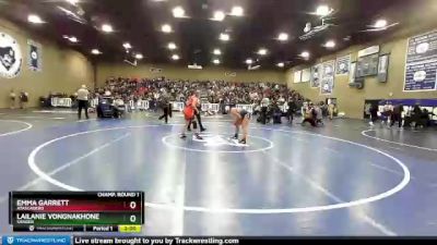 126 lbs Champ. Round 1 - Lailanie Vongnakhone, Sanger vs Emma Garrett, Atascadero