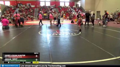 60 lbs Semifinal - James Logan Hunter, Gulf Coast Wrestling Club vs Abigail West, Madison County Youth Wrestling