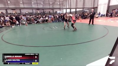 115 lbs Quarterfinal - Gabrielle Berger, WA vs Lauren Nguyen, CA