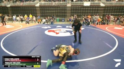 93 lbs Quarterfinal - Cole Williams, Douglas Wrestling Club vs Teegan Nelson, Eastside United Wrestling Club