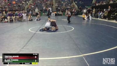 1A 152 lbs Semifinal - Blake Powers, Robbinsville vs Tristan Adams, Avery County