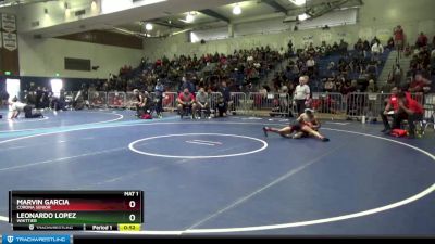 126 lbs Cons. Round 2 - Marvin Garcia, Corona Senior vs Leonardo Lopez, Whittier