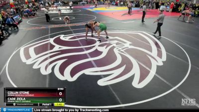 Champ. Round 1 - Cade Ziola, Omaha Skutt Catholic vs Collin Stone, Omaha Roncalli Catholic