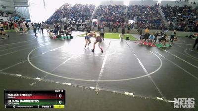 165 lbs Quarterfinal - Liliana Barrientos, Centennial vs Maliyah Moore, Sparks