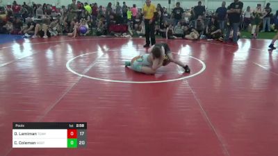 100 lbs Pools - Oliver Lamiman, Team Palmetto vs Caden Coleman, West Virginia Wild