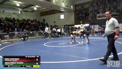 152 lbs Semifinal - Hernandez Mason, Citrus Valley vs Gino Martinez, Centennial Corona