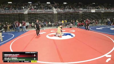 114 lbs Cons. Round 3 - Bridger Elliott, Windy City Wrestlers vs Rylee O`Brien, Southwest Wolverines Wrestling