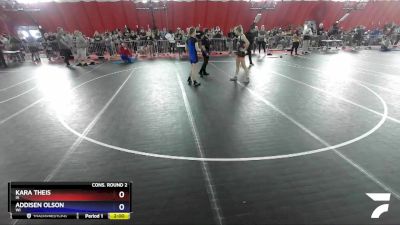 127 lbs Cons. Round 2 - Kara Theis, IA vs Addisen Olson, WI