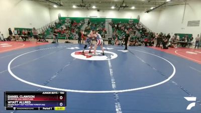 190 lbs Round 2 - Daniel Clawson, Riverton USA Wrestling vs Wyatt Allred, Moorcroft Mat Masters Wrestling Club