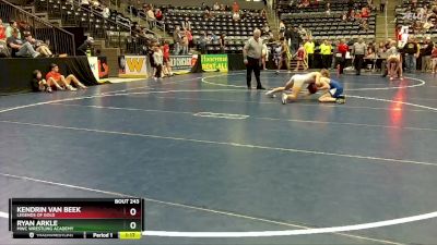 130 lbs Cons. Round 2 - Ryan Arkle, MWC Wrestling Academy vs Kendrin Van Beek, Legends Of Gold