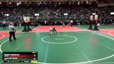 120 lbs Cons. Round 2 - Makade Quick, FSJA vs Brody Sherman, WCWA