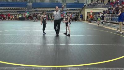 70 lbs Cons. Round 1 - Bryson Youngblood, Rising Sun vs Abram Baer, Vipers