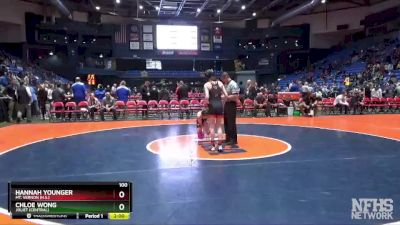 100 lbs Cons. Round 1 - Chloe Wong, Joliet (Central) vs Hannah Younger, Mt. Vernon (H.S.)