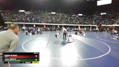 67 lbs Quarterfinal - Owen Runge, Iowa vs Cash Brock, Moen Wrestling Academy