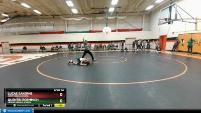 77 lbs Quarterfinal - Quentin Roemmich, Lander Middle School vs Lucas Eakerns, Cody Middle School