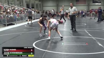 85 lbs Cons. Round 2 - Kysen Hughes, Ark City vs Dayne Schoenberger, Wakeeney