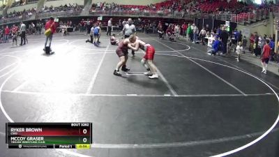 112 lbs Cons. Round 4 - McCoy Graser, Trojan Wrestling Club vs Ryker Brown, CWO