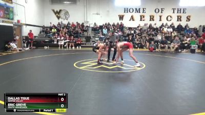 138 lbs Quarterfinal - Dallas Tisue, Wapsie Valley vs Eric Greve, South Winneshiek