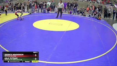 53 lbs Quarterfinal - Zedrick Henderson, Red Devil Mat Club vs Kruz Putnam, Legacy Elite Wrestling Club