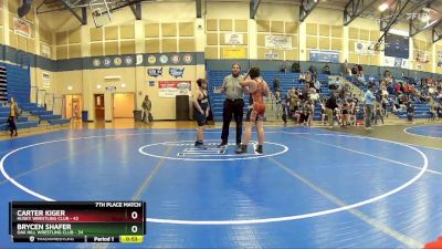 175 lbs Placement Matches (8 Team) - Brycen Shafer, Oak Hill Wrestling Club vs Carter Kiger, Husky Wrestling Club