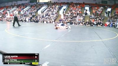 106 lbs Semifinals (8 Team) - Ryan Totten, Detroit Catholic Central vs Layne Martin, Rockford