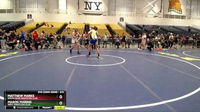 215 lbs Semifinal - Mason Maring, WRCL Wrestling Club vs Matthew Marks, South Lewis Wrestling Club