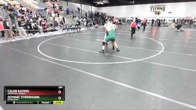 285 lbs Cons. Round 4 - Caleb Katers, Green Bay Preble vs Dominic Eversmann, Kewaskum