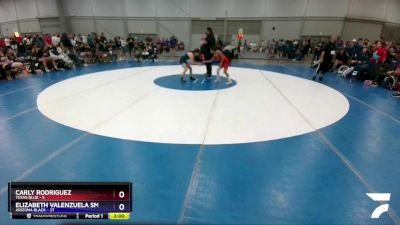 106 lbs Quarters & 1st Wb (16 Team) - Carly Rodriguez, Texas Blue vs Elizabeth Valenzuela Smith, Arizona Black