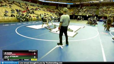 175 Class 3 lbs Cons. Round 2 - Zach Attebury, Belton vs JD Dunn, Ft. Zumwalt South