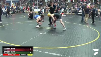 100 lbs Champ. Round 2 - Cooper Raab, U.P. Power Wrestling vs Carson Blum, Michigan Grappler RTC