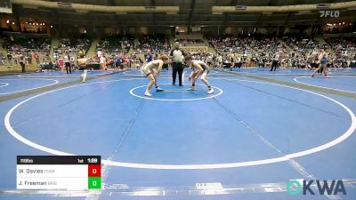 119 lbs Semifinal - Wesley Davies, Team Choctaw vs Javon Freeman, Bristow Youth Wrestling