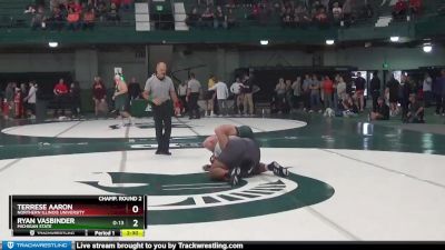 285 lbs Champ. Round 2 - Ryan Vasbinder, Michigan State vs Terrese Aaron, Northern Illinois University