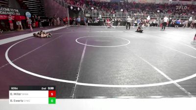 60 lbs Quarterfinal - Boone Miller, Brawlers vs Brooks Ewertz, CYWC