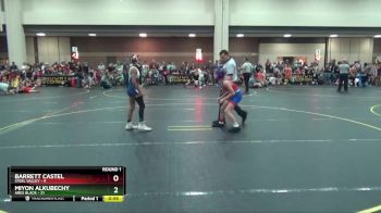 82 lbs Round 1 (4 Team) - Barrett Castel, Steel Valley vs Miyon Alkubechy, Ares Black