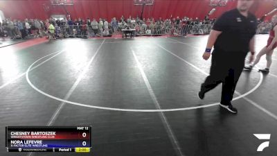 122 lbs Round 2 - Chesney Bartoszek, Wrightstown Wrestling Club vs Nora LeFevre, X-Factor Elite Wrestling