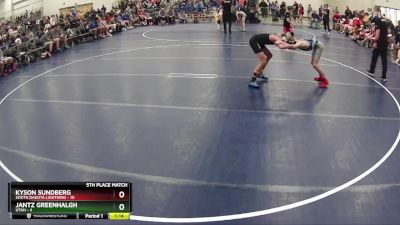 90 lbs Finals (8 Team) - Jantz Greenhalgh, Utah vs Kyson Sundberg, South Dakota Lightning