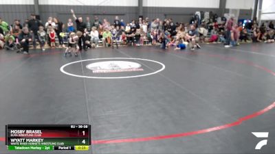 36-38 lbs Round 2 - Wyatt Markey, White River Hornets Wrestling Club vs Mosby Brasel, Elma Wrestling Club