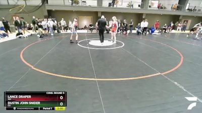 120 lbs Cons. Round 5 - Lance Draper, WA vs Dustin John Snider, CO