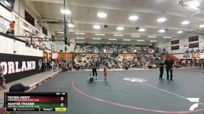 49 lbs Champ. Round 1 - Taysen Neeff, Thermopolis Wrestling Club vs Hunter Frazier, Greybull Basin Athletic Club